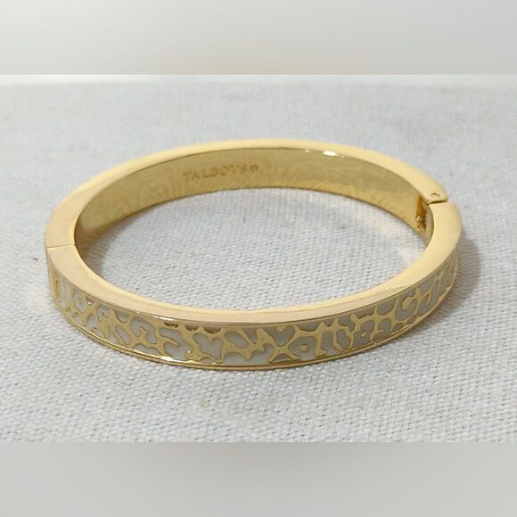 Talbots Gold and Cream Bangle Bracelet, NWOT - Picture 1 of 4